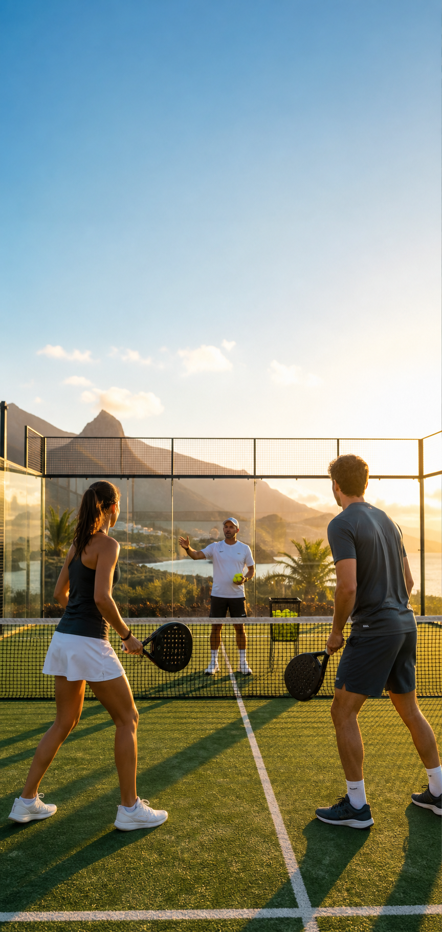 Clases particulares de pádel en Tenerife con profesor en pista exterior